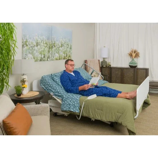 adjustable medical bed compatible with hoyer lift systems