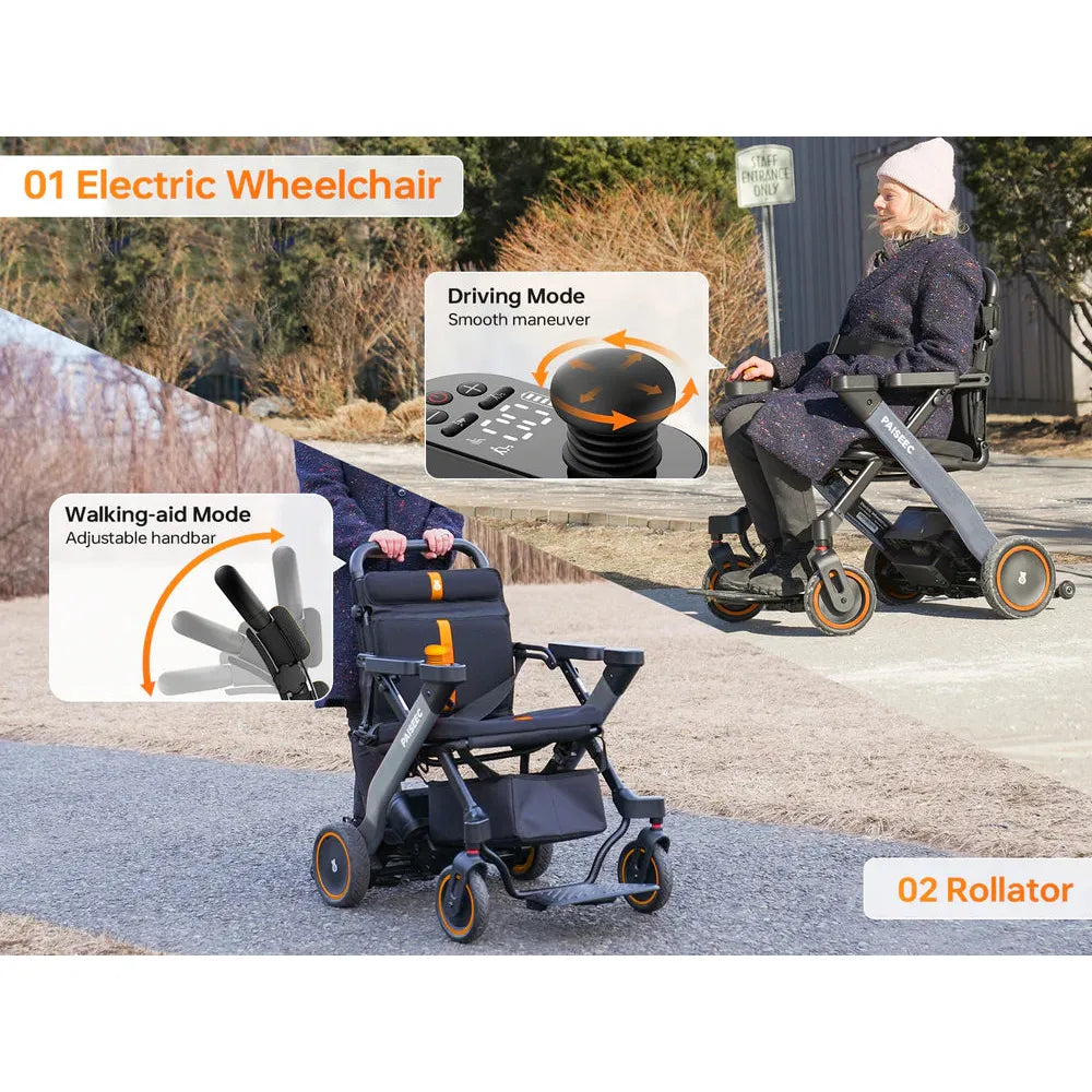 Paiseec 2-in-1 Electric Wheelchair W1