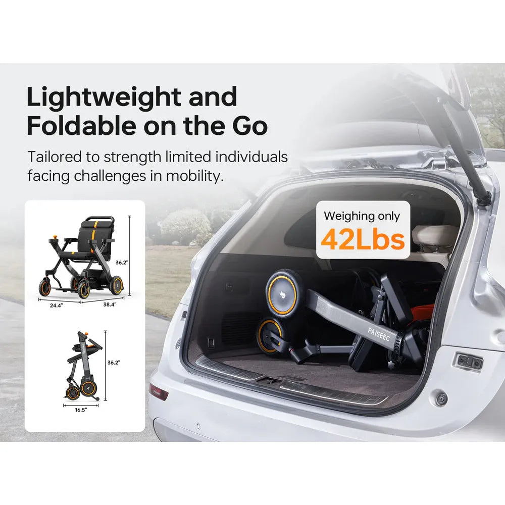 Paiseec 2-in-1 Electric Wheelchair W1