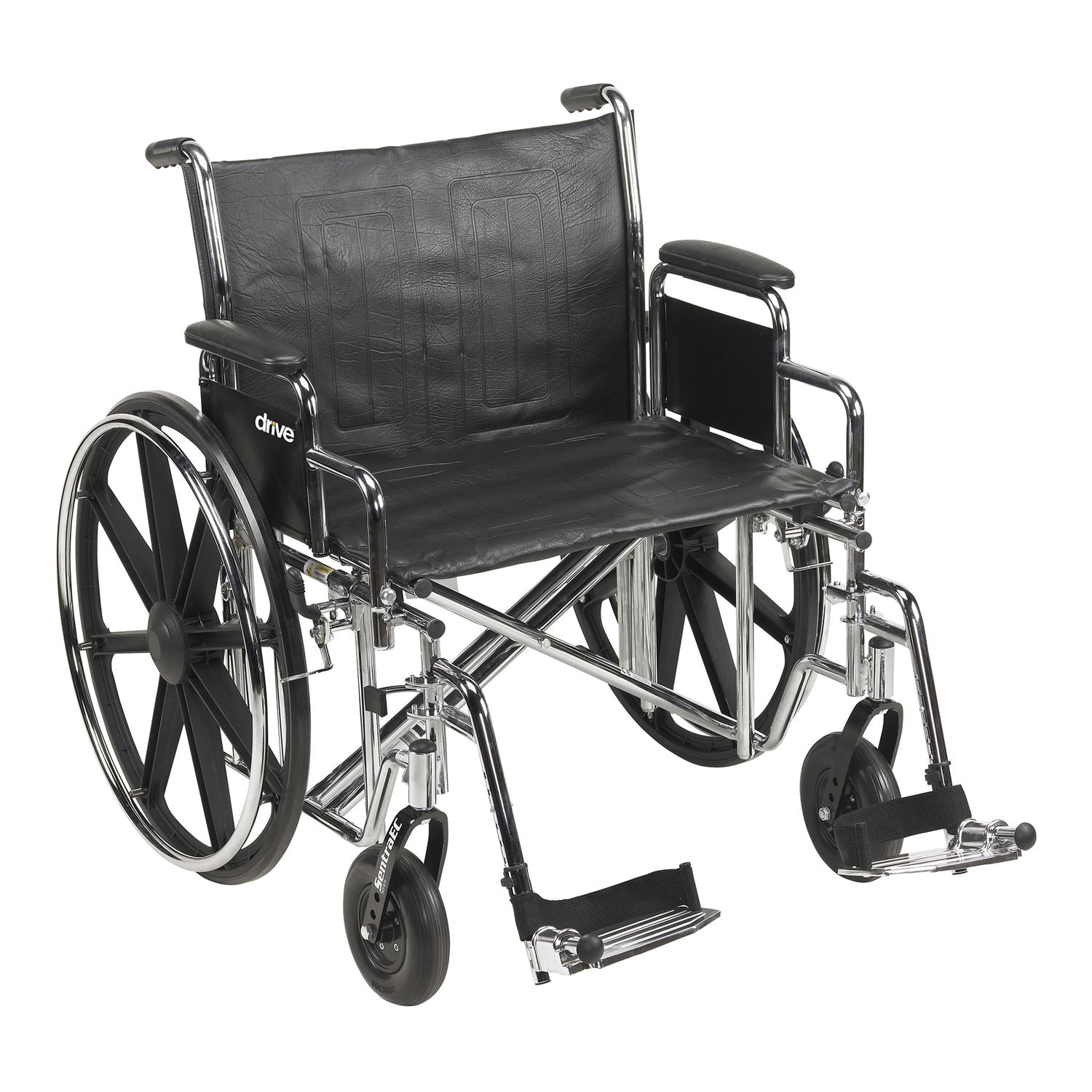 Bariatric Wheelchair McKesson Dual Axle Desk Length Arm Swing-Away Footrest 450 lbs. Weight Capacity