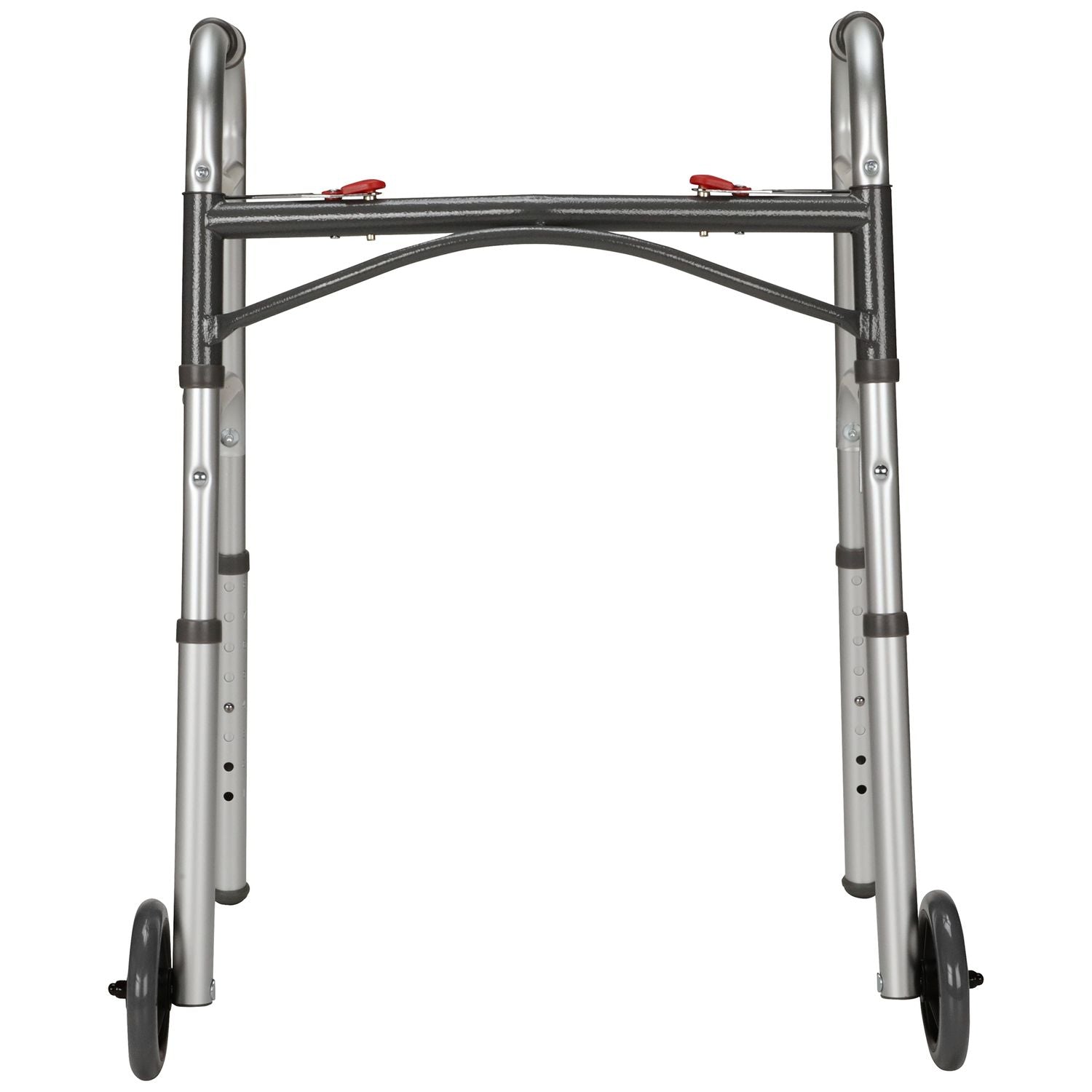 Junior Dual Release Folding Walker with Wheels Adjustable Height