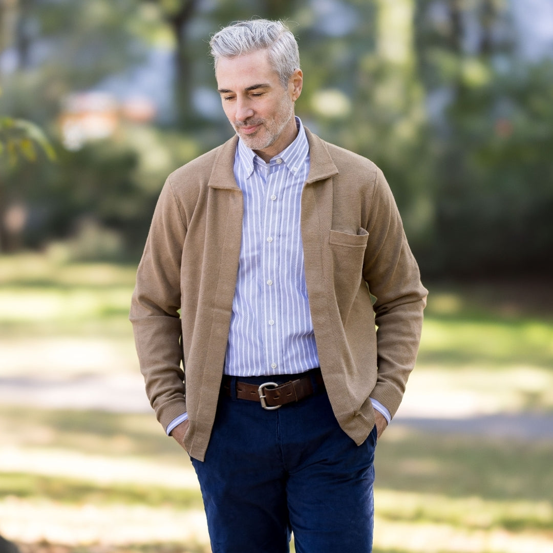 Classic Adaptive Sweater with Magnetic Front Closure and Pocket