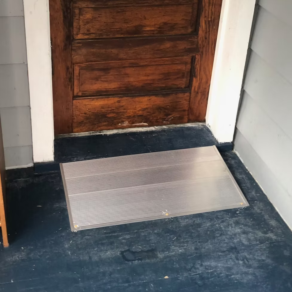 Access4U STR Series Supported Threshold Ramp – Fixed-Slope Aluminum Doorway Ramp