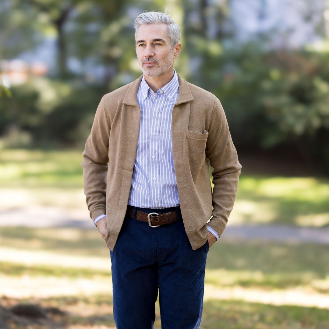 Classic Adaptive Sweater with Magnetic Front Closure and Pocket