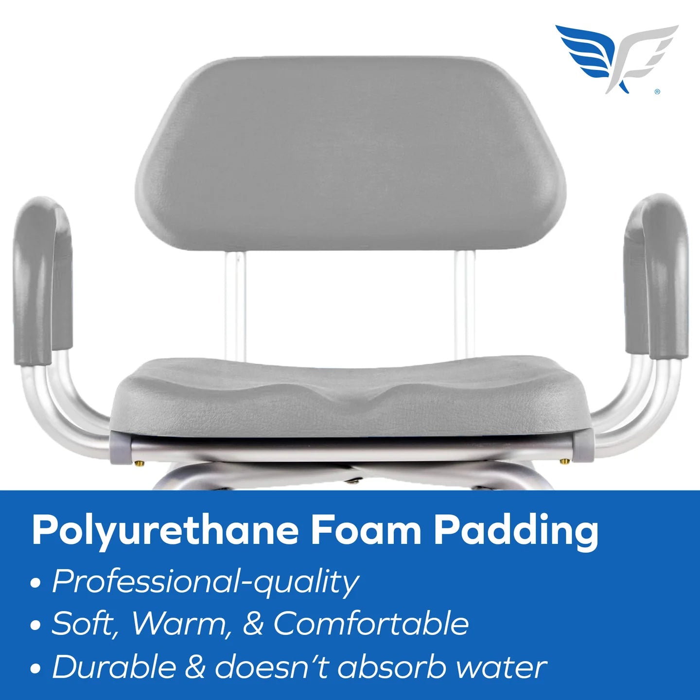 APEX Bath Shower Chair Padded ADJUSTABLE HEIGHT & SEAT ANGLE