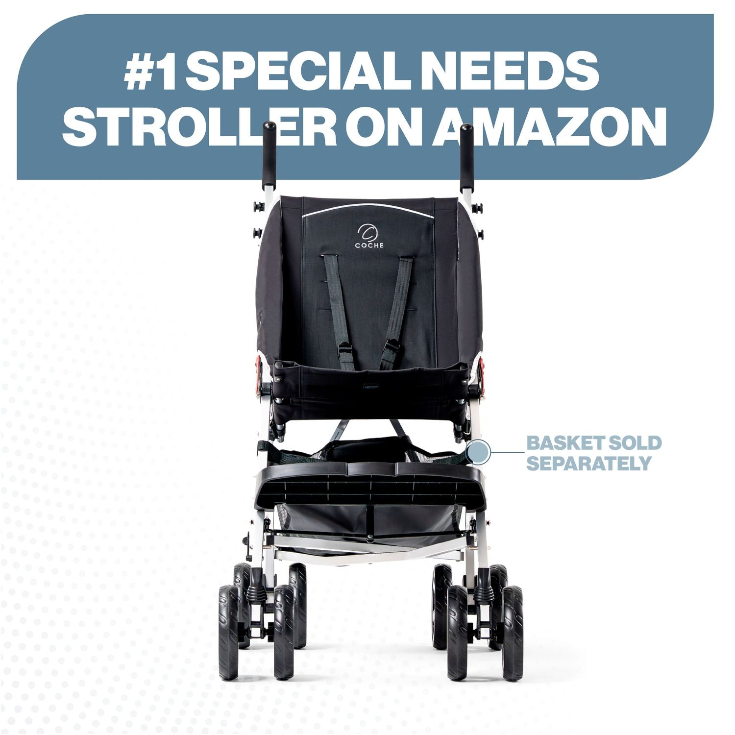 Coche XL Lightweight Special Needs Stroller/Transport Chair, Black