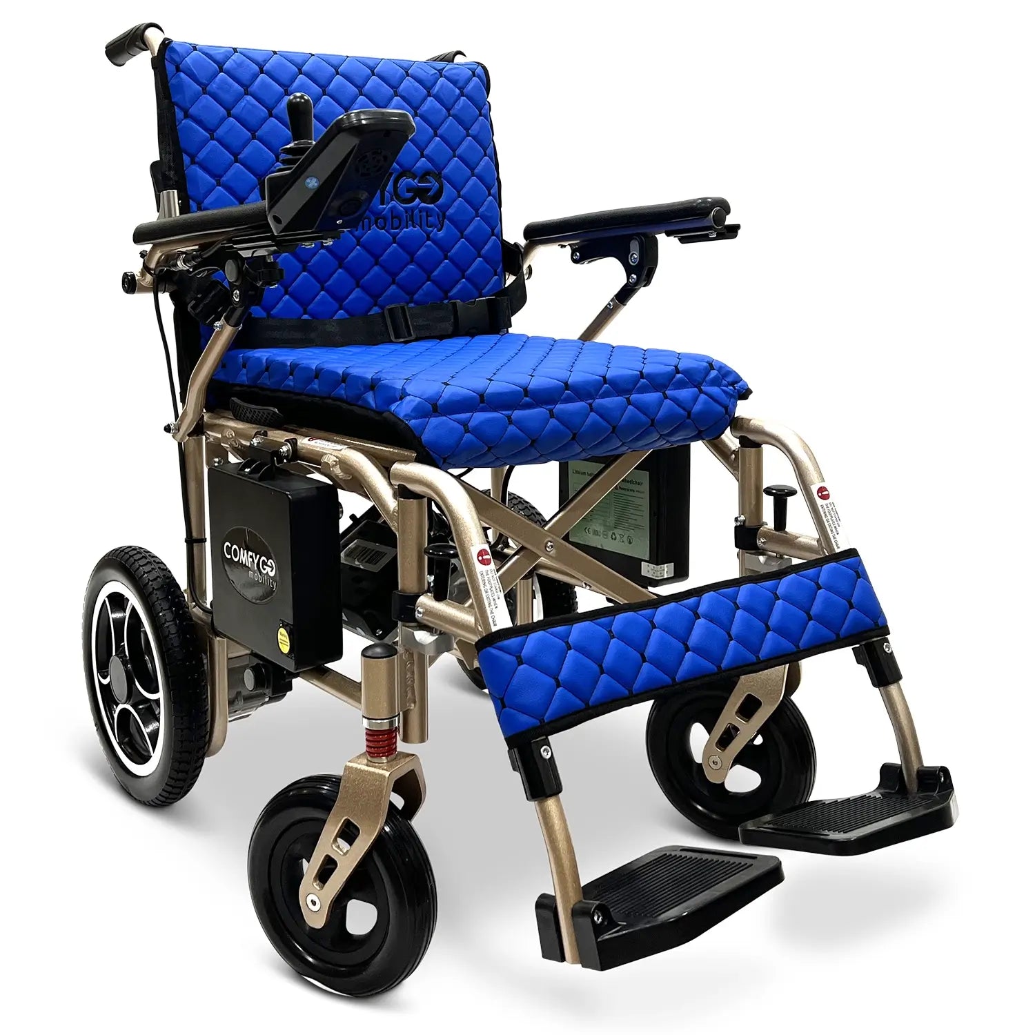 ComfyGO X-7 Electric Wheelchair – 40 lb Ultra Lightweight Folding Power Chair (Dual Battery)
