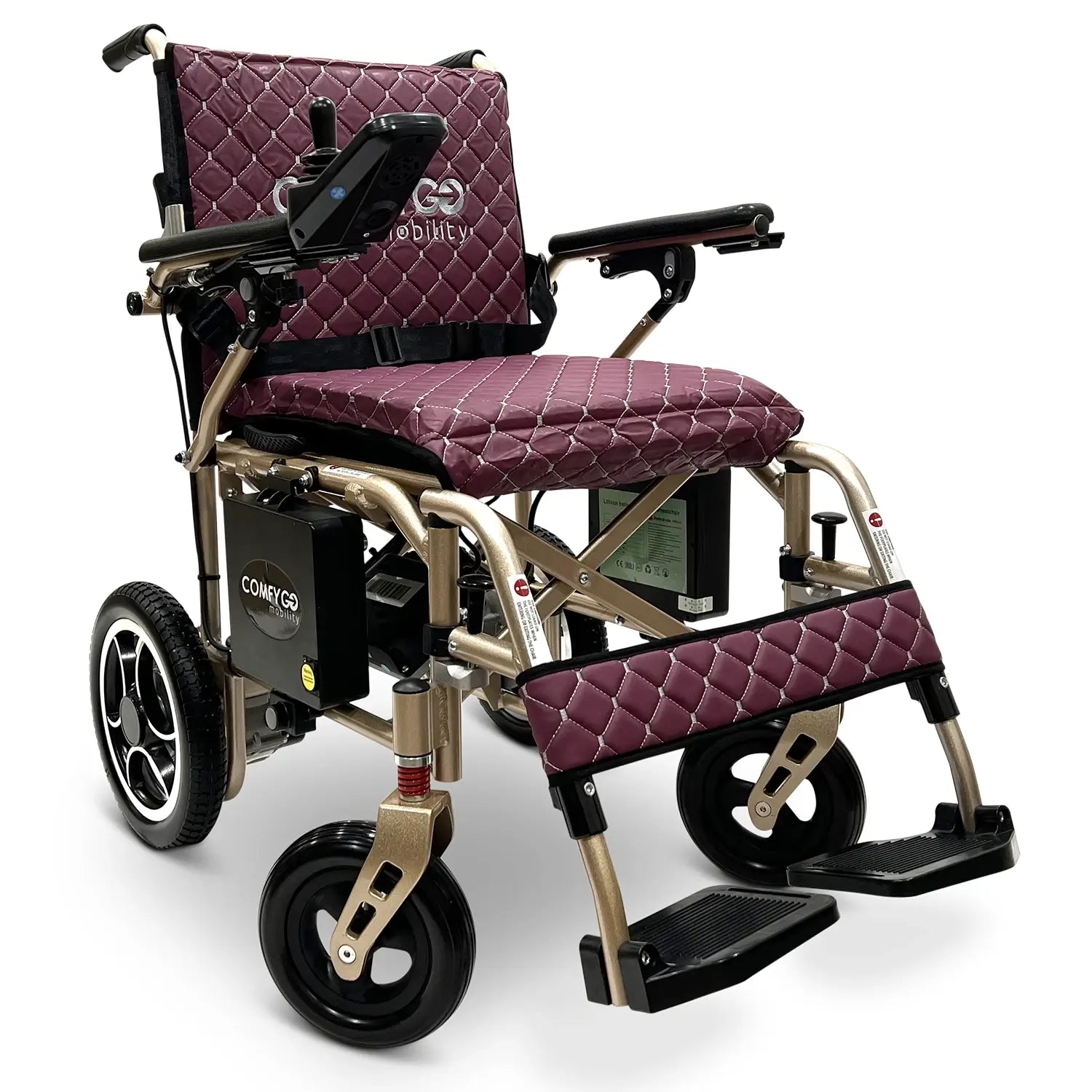 ComfyGO X-7 Electric Wheelchair – 40 lb Ultra Lightweight Folding Power Chair (Dual Battery)