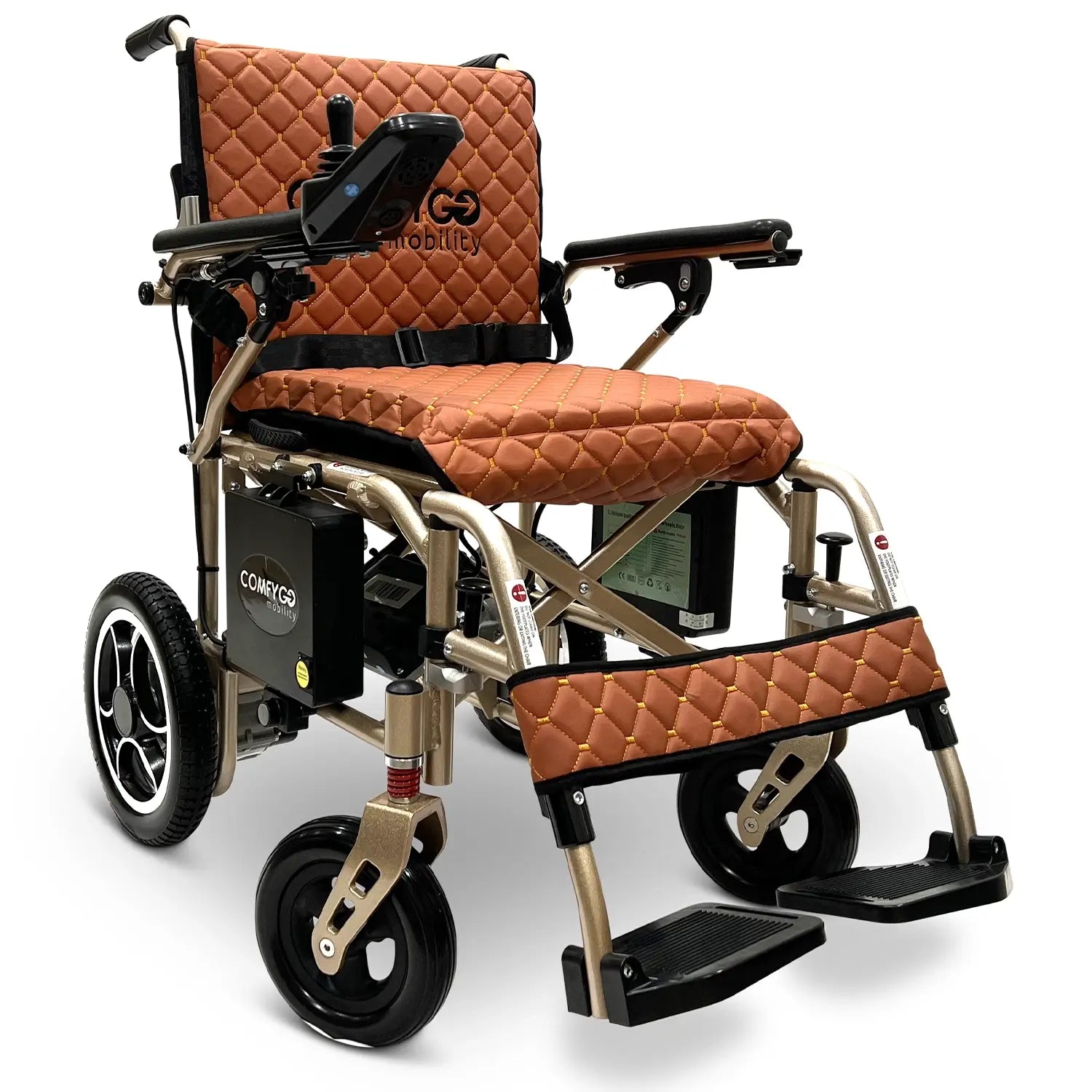 ComfyGO X-7 Electric Wheelchair – 40 lb Ultra Lightweight Folding Power Chair (Dual Battery)