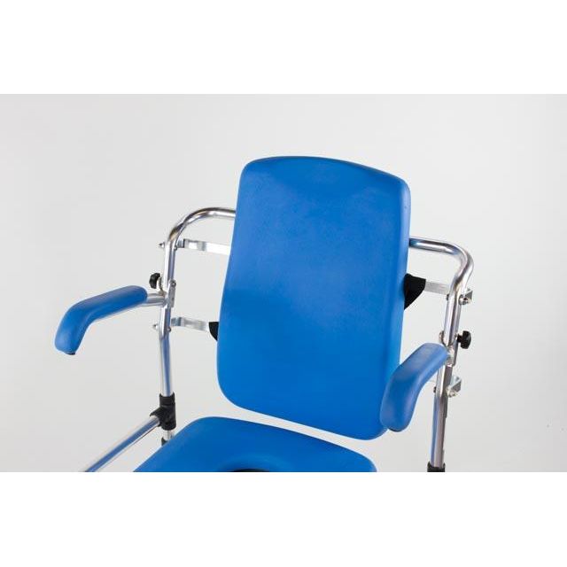 Professional Mobile Shower/Commode Chair with Padded Seating & Flip-Up Arms – Caspian™ by Platinum Health