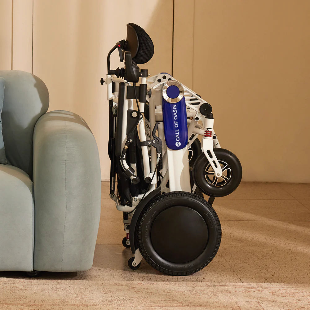 OAS Cruise Pro Folding Electric Wheelchair – Reclining 350 lb Travel Power Chair