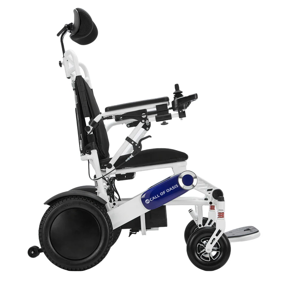 OAS Cruise Pro Folding Electric Wheelchair – Reclining 350 lb Travel Power Chair