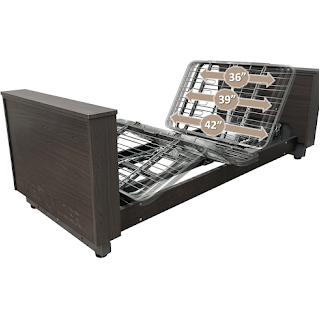 adjustable hospital bed that looks like regular furniture