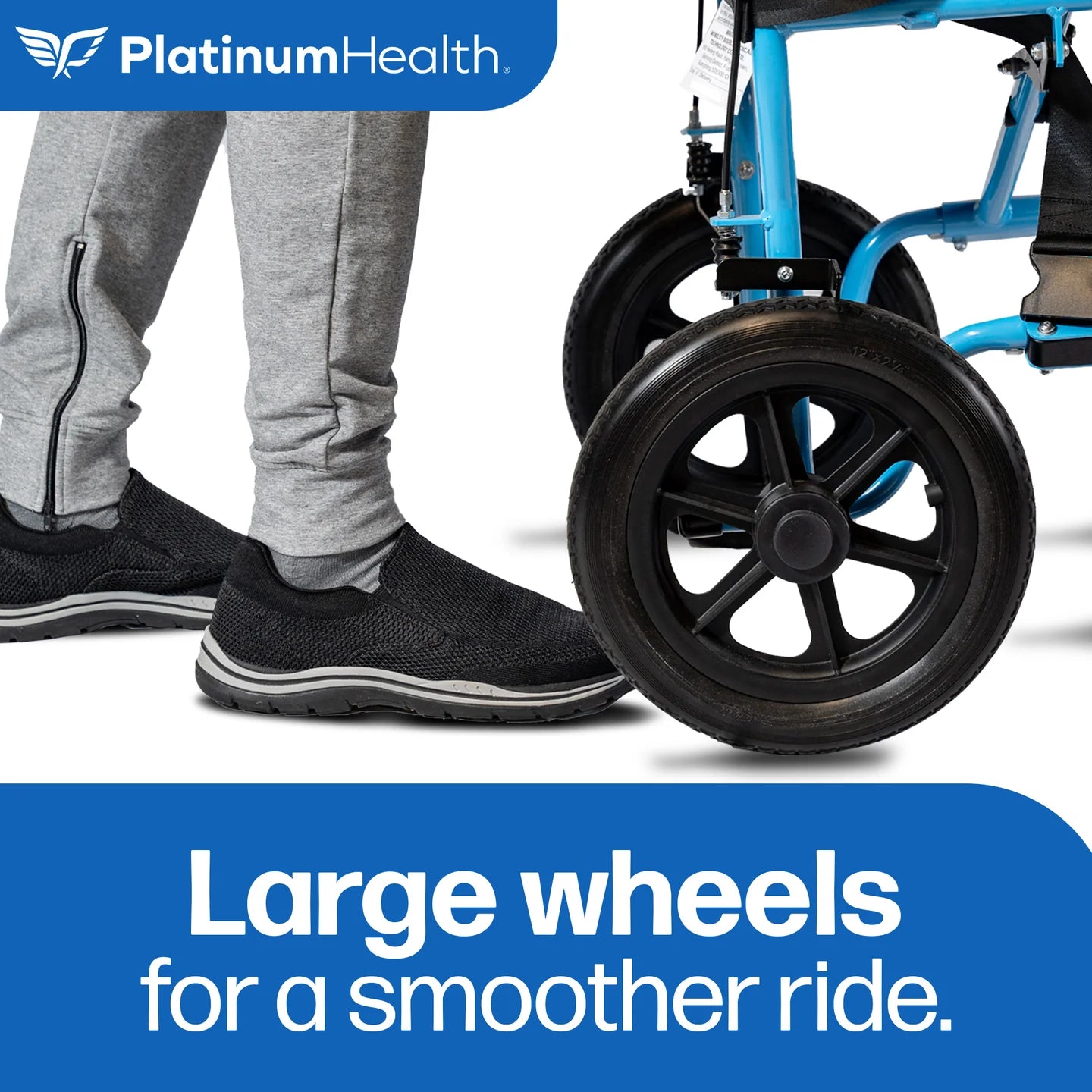Platinum Health Hummingbird™ Ultra-Lightweight Foldable Transport Wheelchair