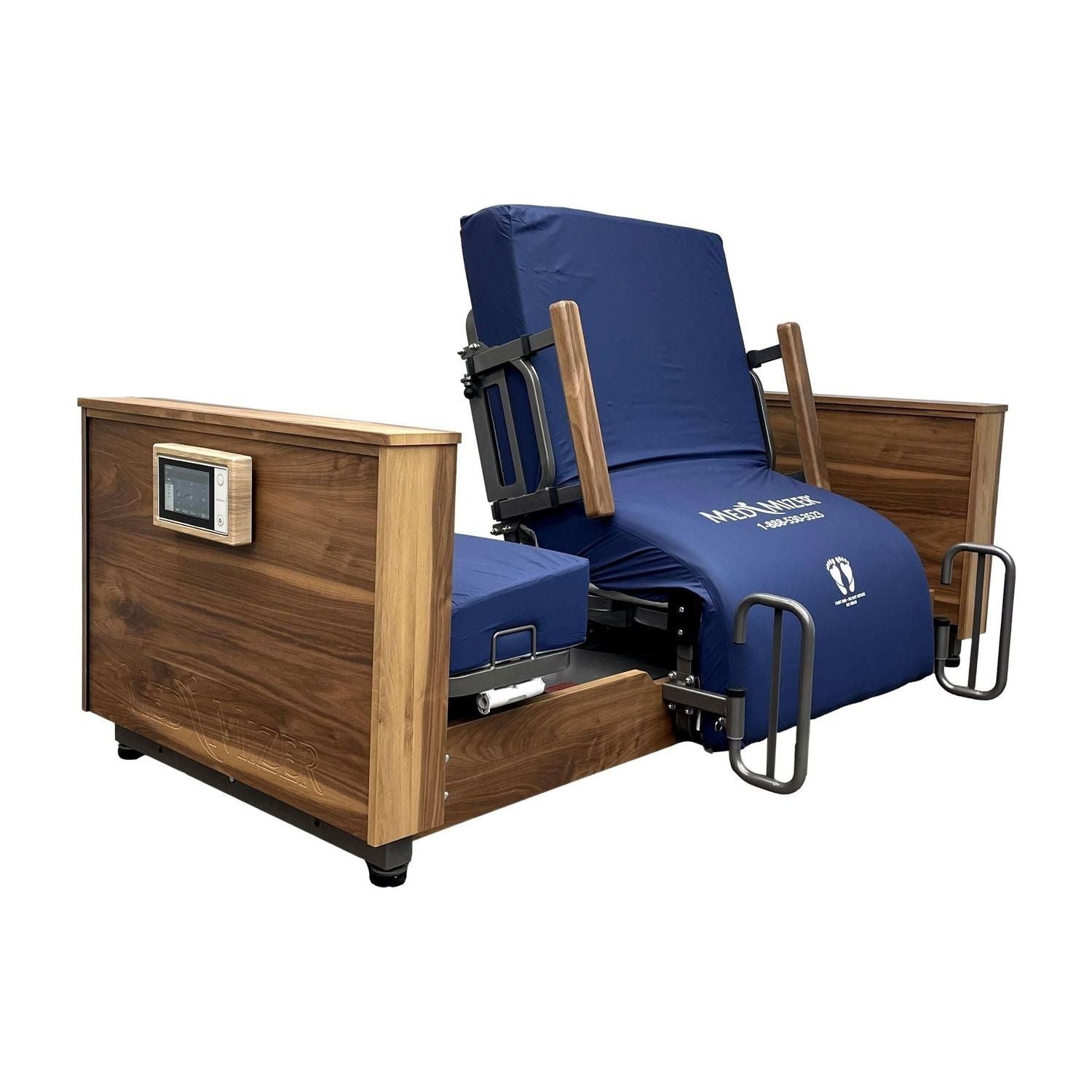 1/4 Rail Adjusting Charcoal w/ Wood Top Set