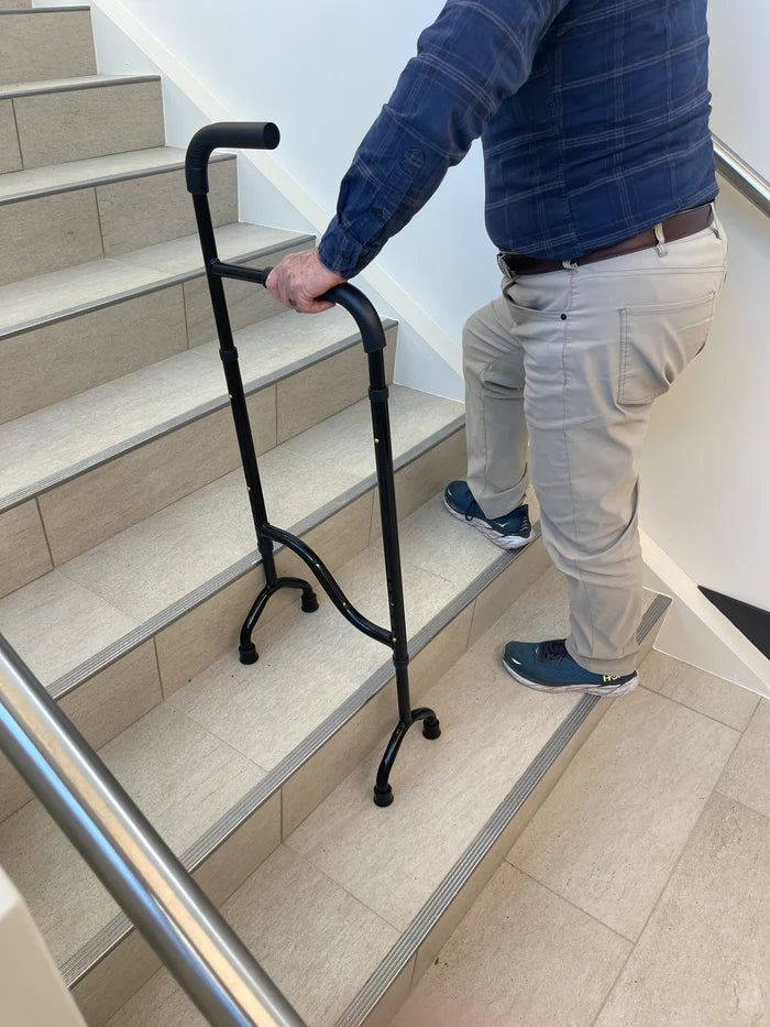 Rock Steady Cane Stair Assist Cane – Adjustable Lightweight Stair Support Cane