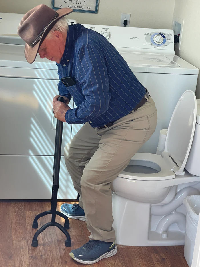 Rock Steady Cane II – Adjustable Stand-Up Support Cane with Wide Base Stability