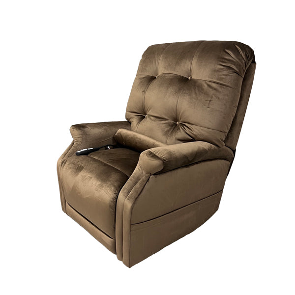 Journey Perfect Sleep Chair 2-Zone Microlux microfiber lift recliner in chocolate with supportive comfort design