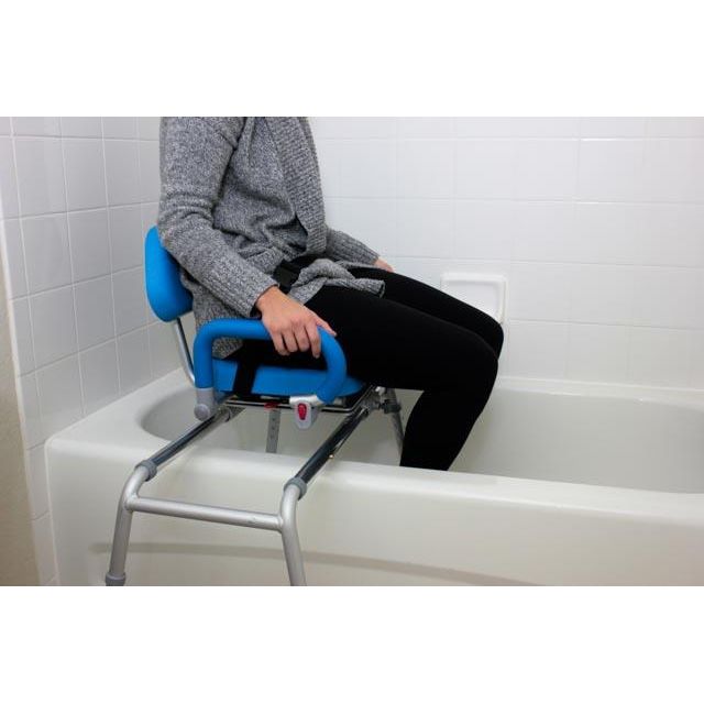 The Original Carousel Sliding Transfer Shower Bath Bench with Swivel Seat