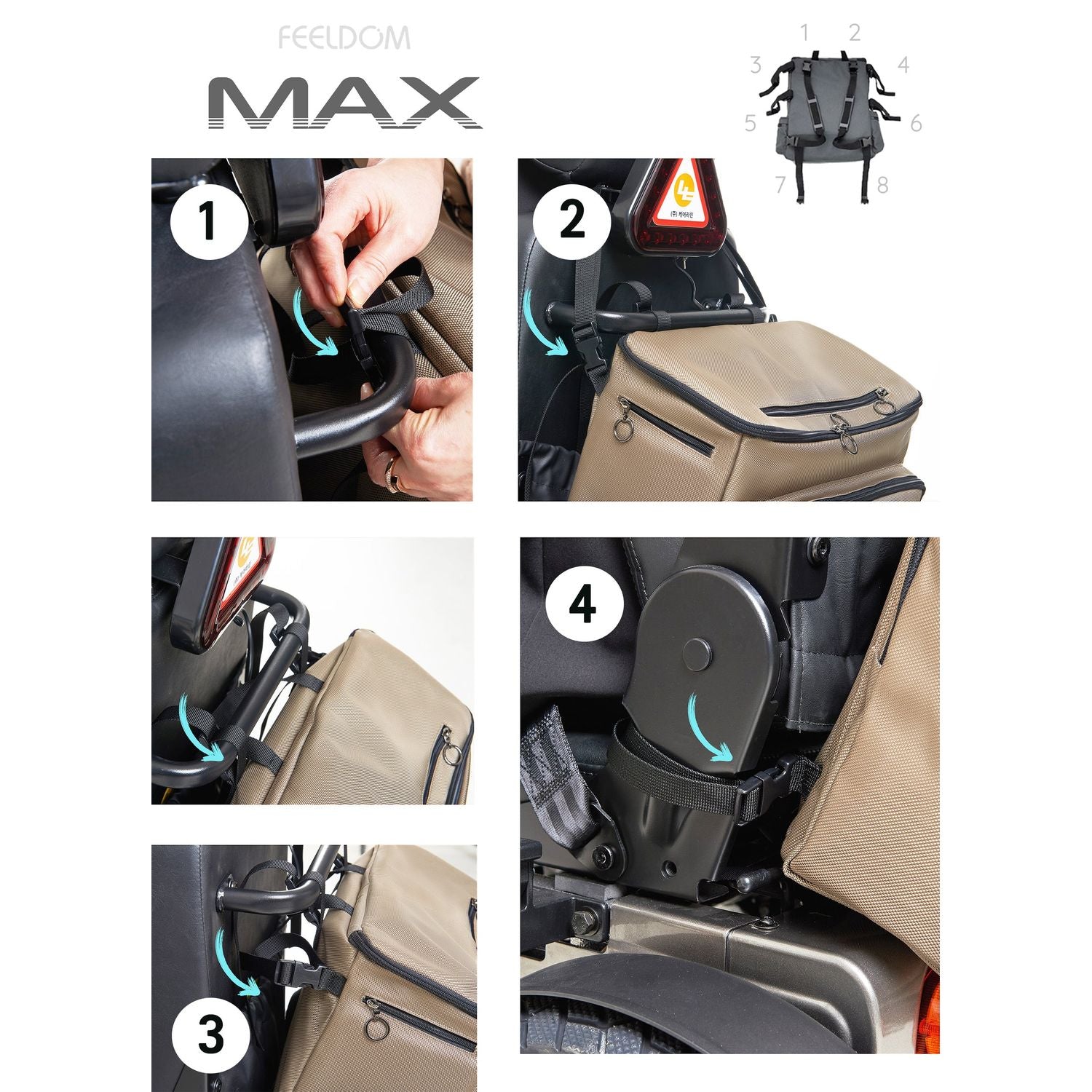 MAX Deluxe MEDIUM Wheelchair Backpack