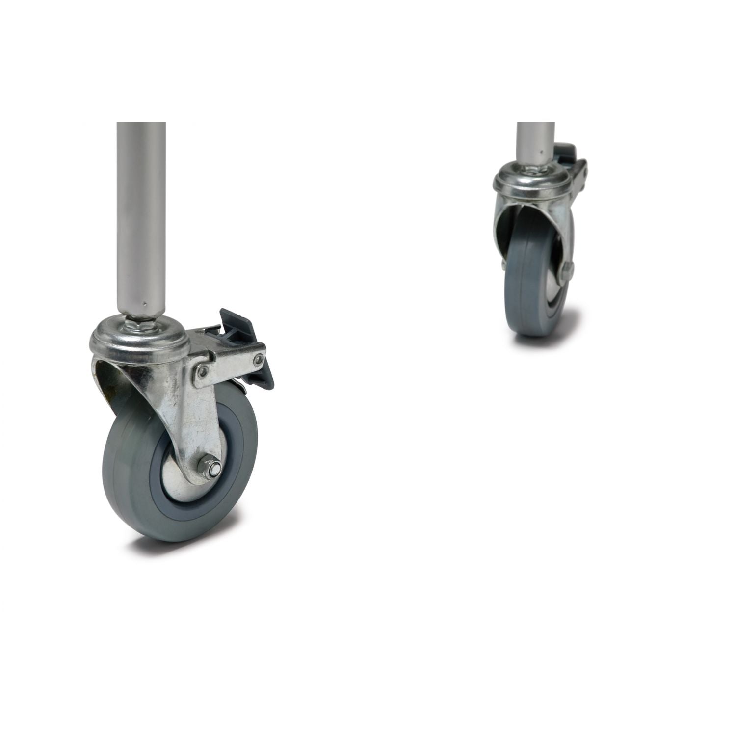 3-in-1 Aluminum Commode - Back Bar and Casters