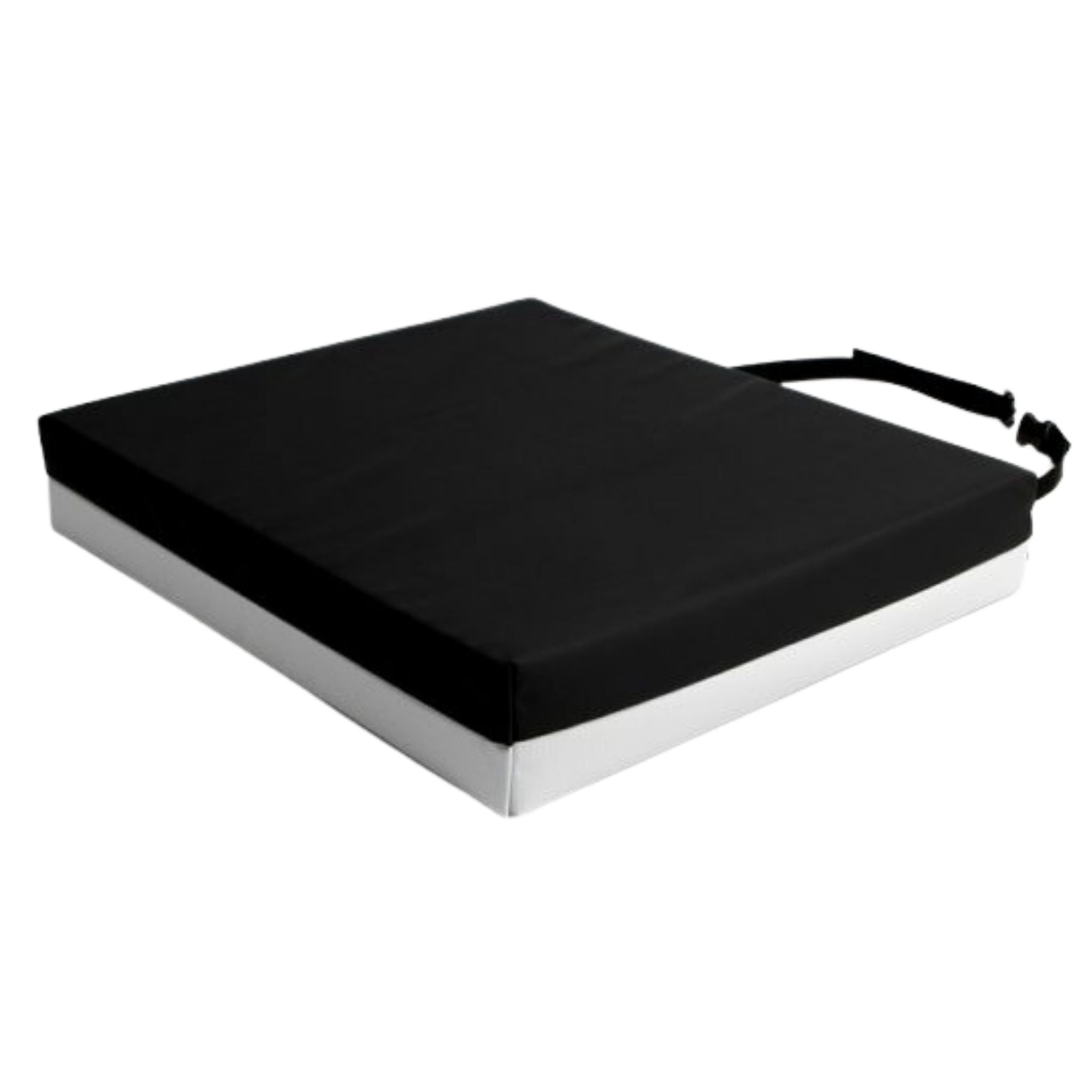 Proactive Medical Protekt Foam Bariatric seat cushion with black stretch nylon cover, high-density foam base, and safety strap