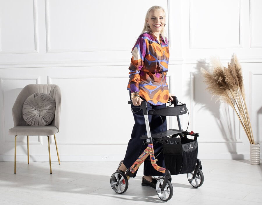 Unique SPARK Art Line Designer Rollator – Ultra-Lightweight Foldable Walker with Seat by Rehasense