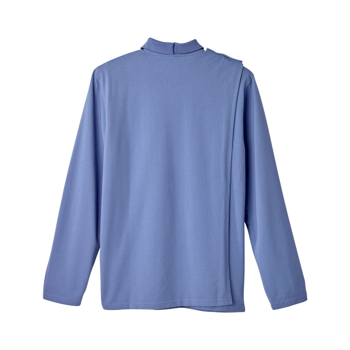 Men's Adaptive Open Back Polo Shirt with Long Sleeves