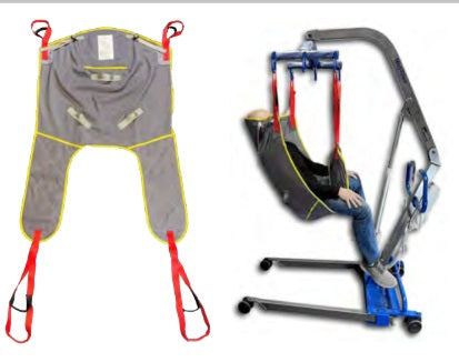 Med-Mizer General Purpose Highback Mesh Sling – Full Body Patient Lift Sling with Head Support