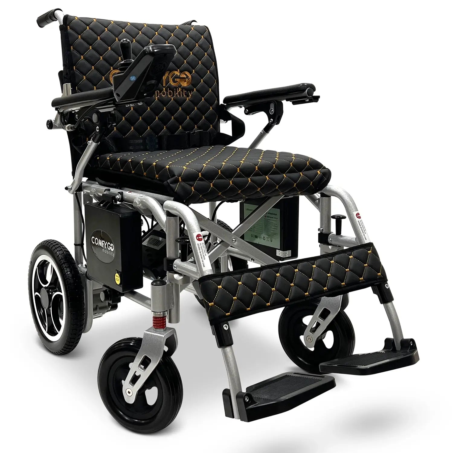 ComfyGO X-7 Electric Wheelchair – 40 lb Ultra Lightweight Folding Power Chair (Dual Battery)