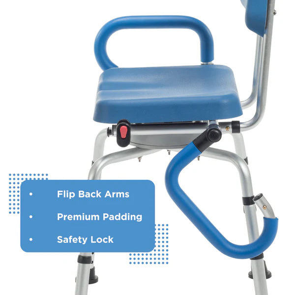 SoftSecure Rotating Shower Chair with Microban