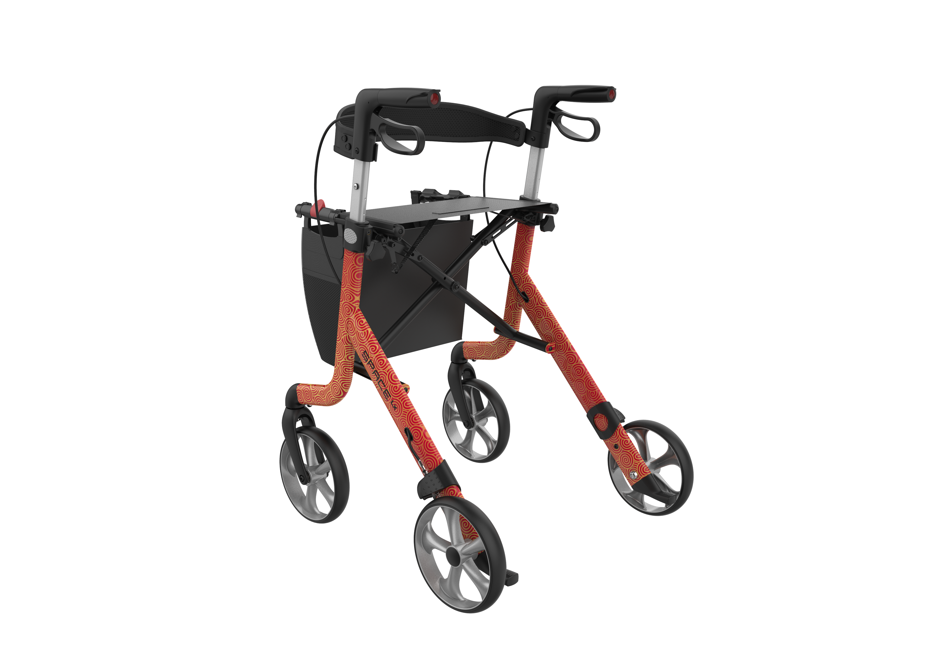 Unique SPARK Art Line Designer Rollator – Ultra-Lightweight Foldable Walker with Seat by Rehasense
