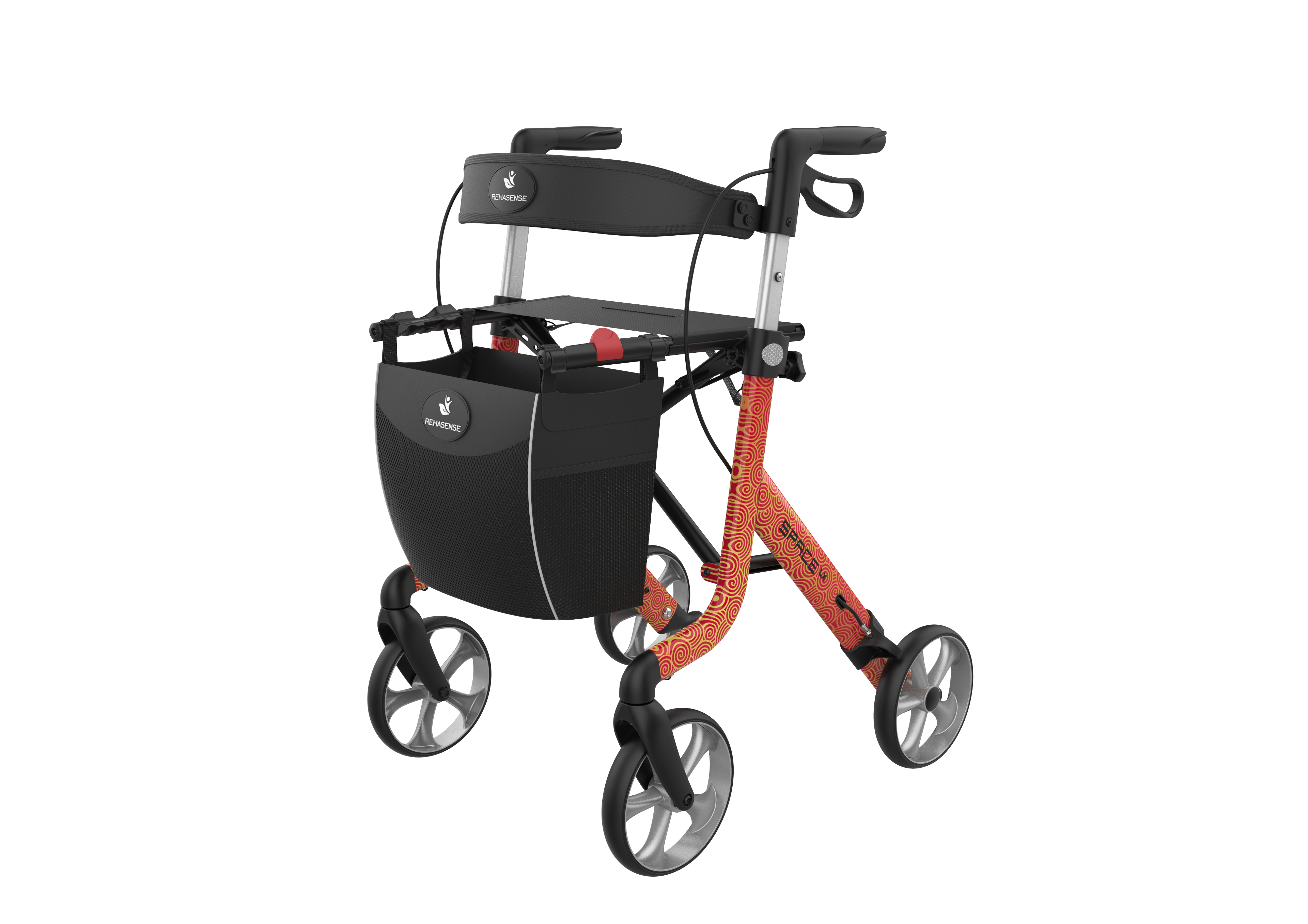 Unique SPARK Art Line Designer Rollator – Ultra-Lightweight Foldable Walker with Seat by Rehasense