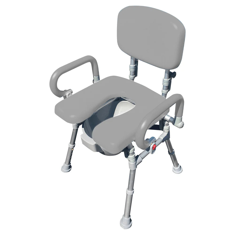 UltraCommode™ Foldable Shower Commode Chair – Portable 3-in-1 Design with Padded Seat