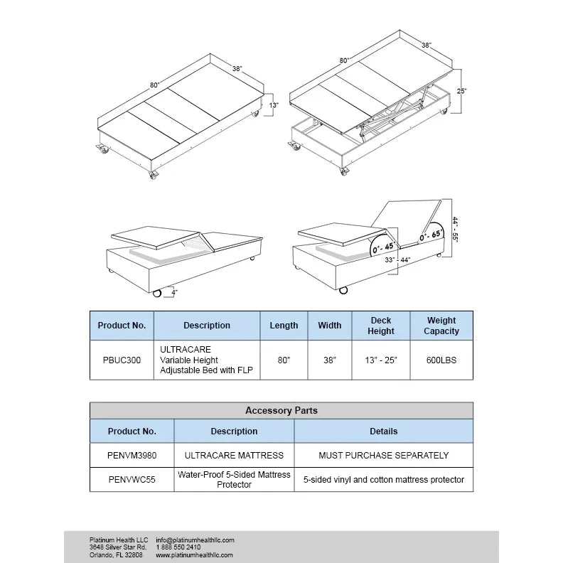 ELEVATE Wallhugger Height Adjustable Bed Base with Hi Lo Motor - Twin XL - Includes Free Waterproof Cover and Rails