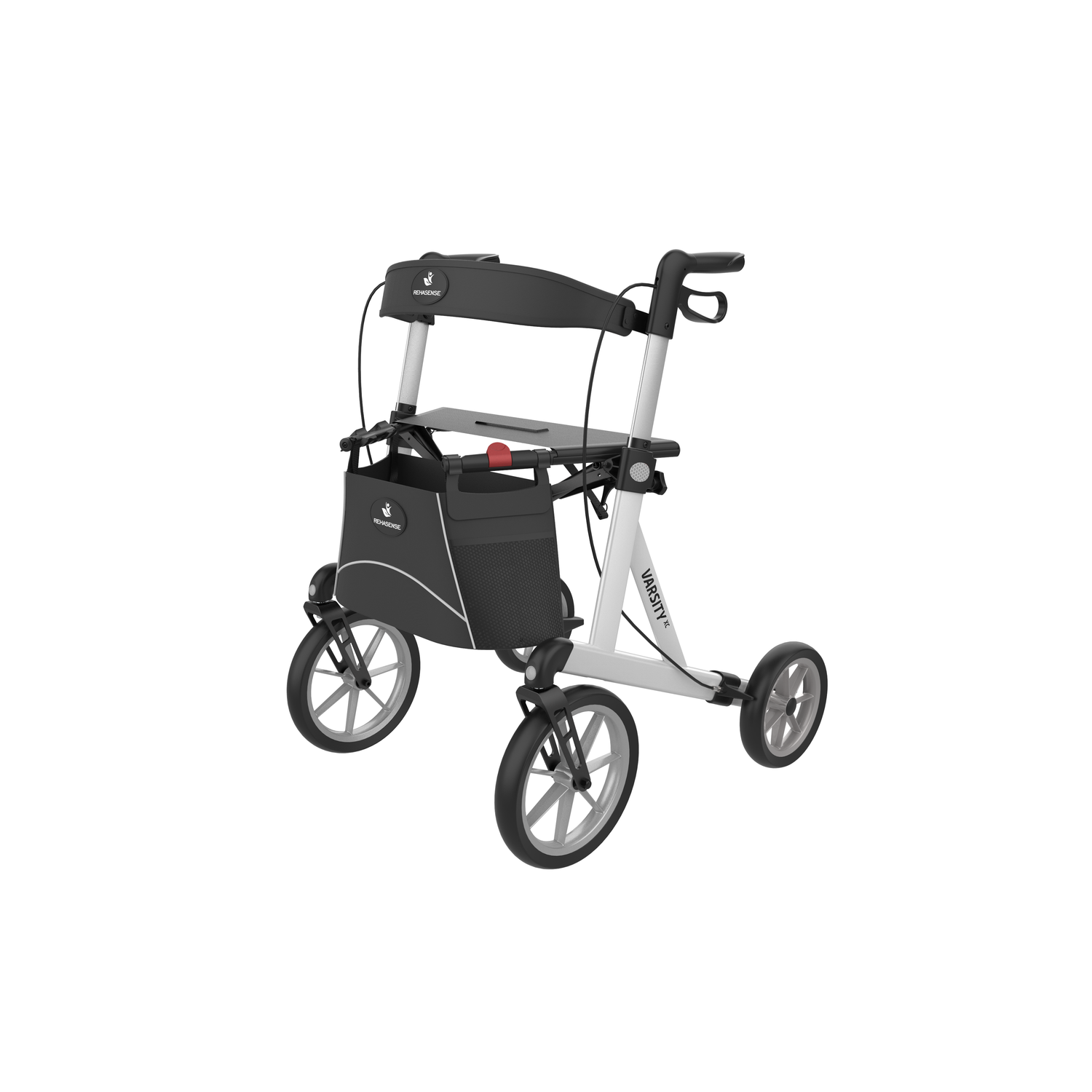 Rehasense Varsity XC Outdoor Rollator – All-Terrain Folding Walker with Seat