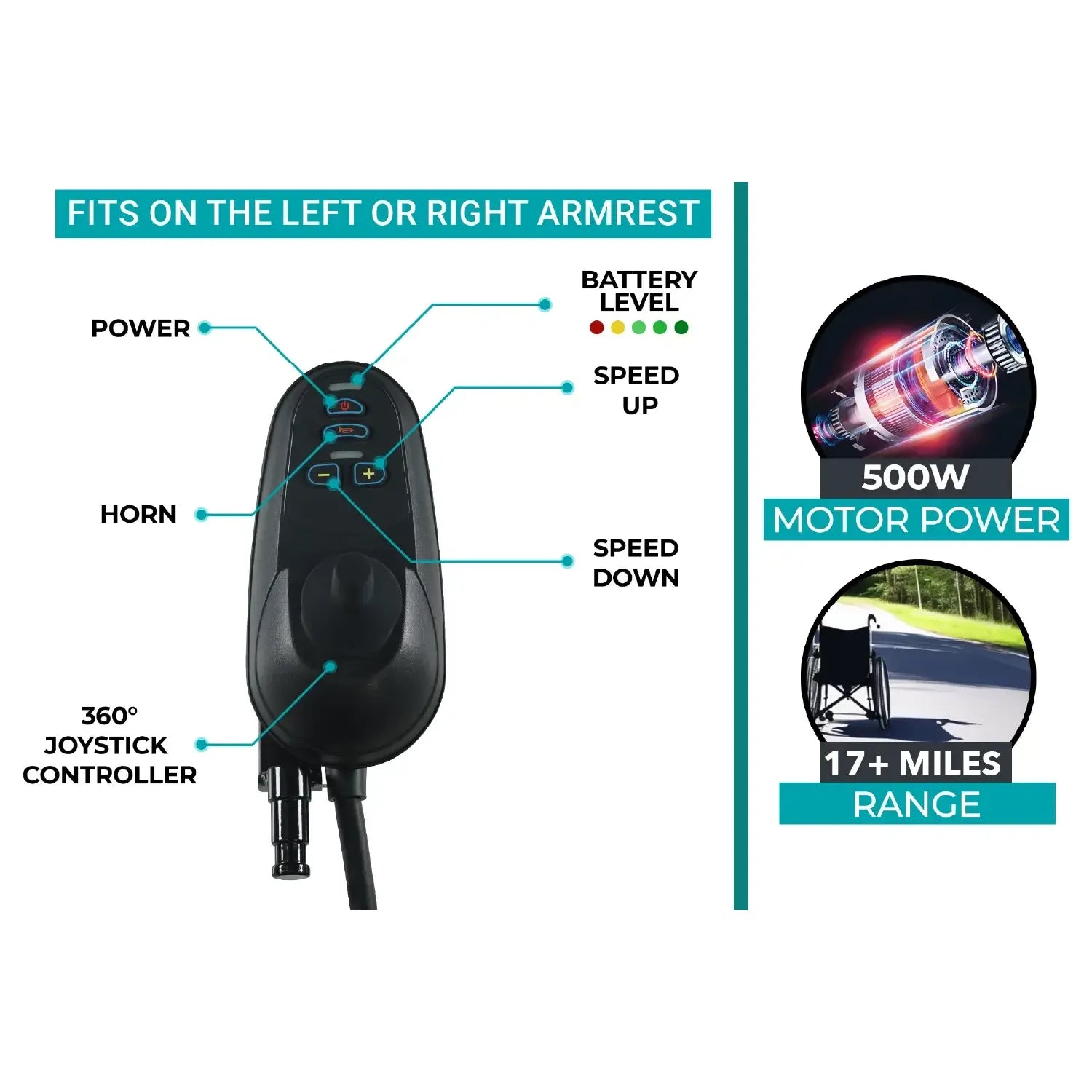 X-6 ComfyGO Lightweight Electric Wheelchair