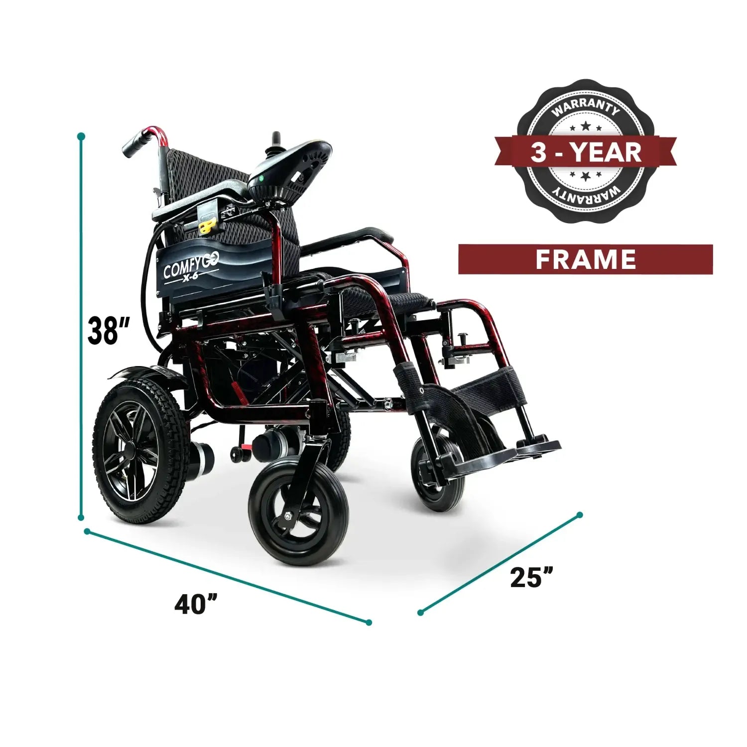 X-6 ComfyGO Lightweight Electric Wheelchair