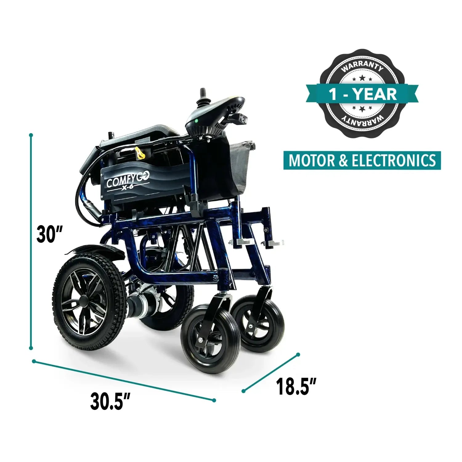 X-6 ComfyGO Lightweight Electric Wheelchair