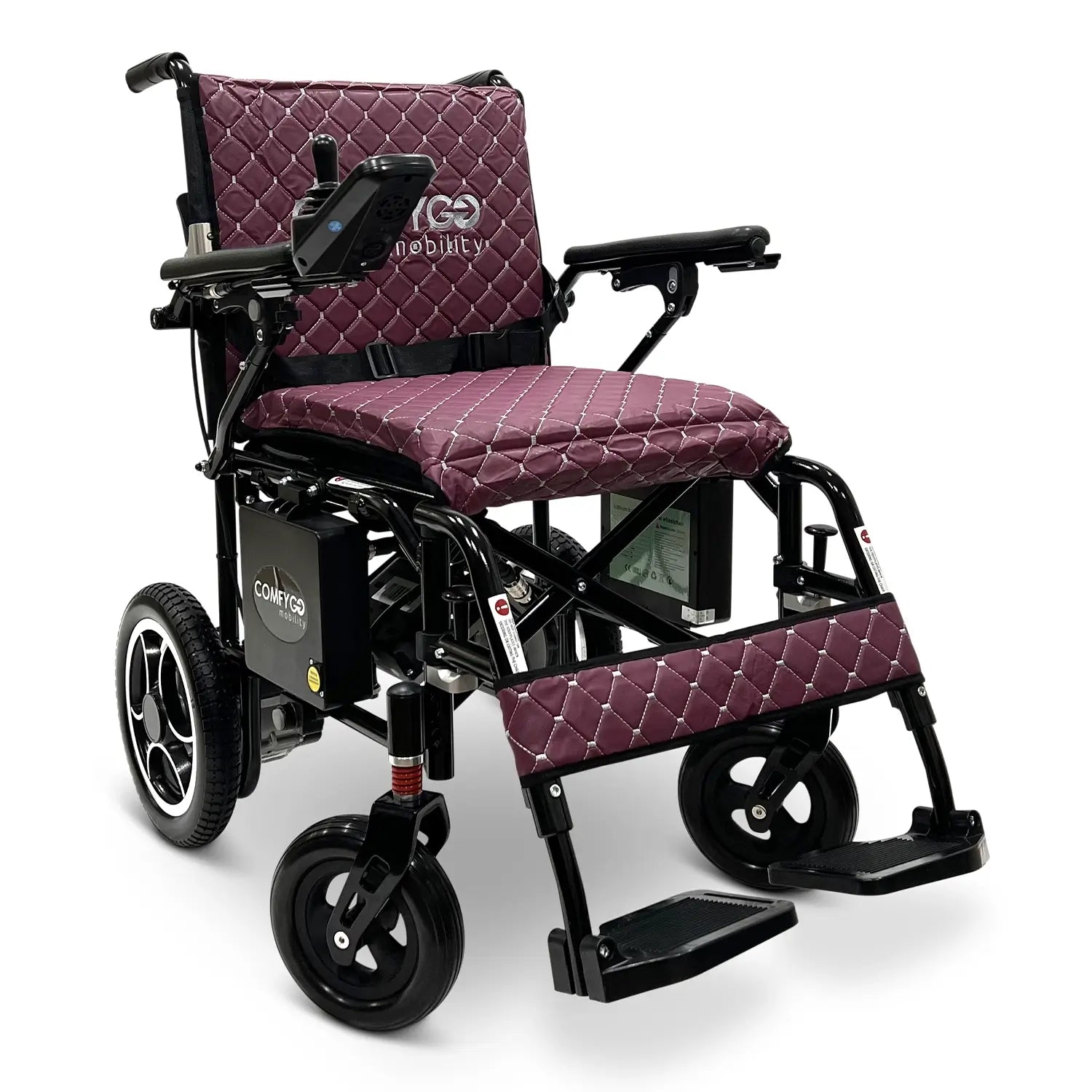 ComfyGO X-7 Electric Wheelchair – 40 lb Ultra Lightweight Folding Power Chair (Dual Battery)