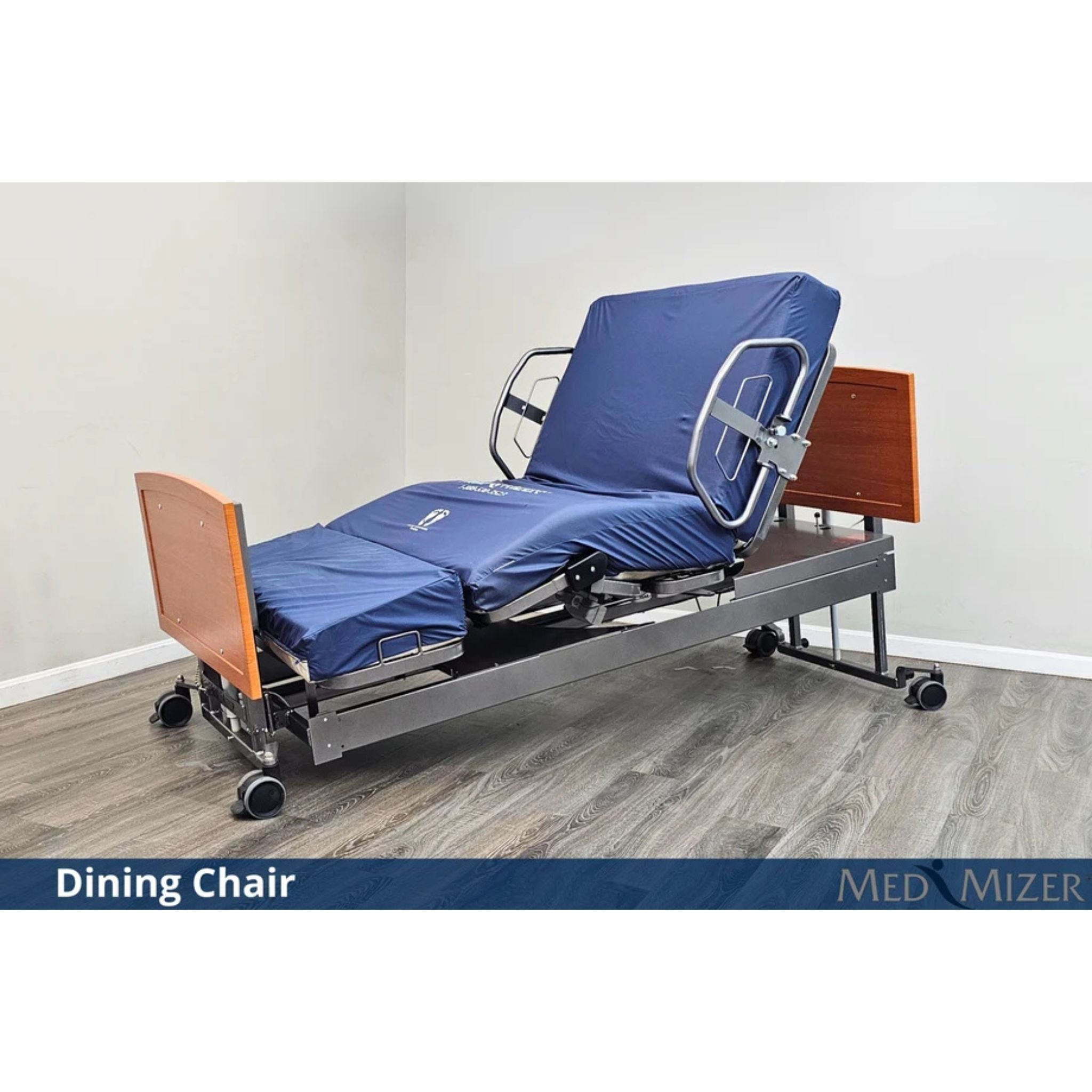 ActiveCare bed in dining chair position for upright eating and activities in bed