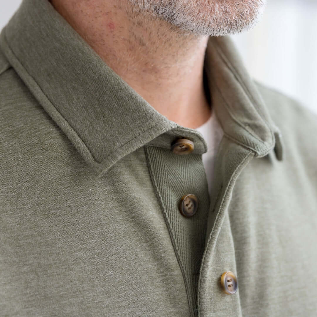 The Adaptive Magnetic Front Sweatshirt in Heathered Olive