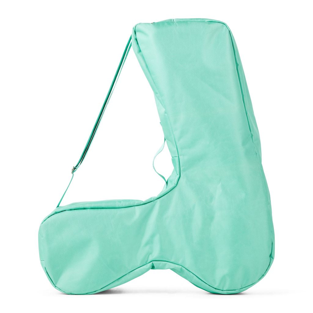Padded Glacier Green byACRE rollator travel bag zipped closed with a carry handle and adjustable shoulder strap
