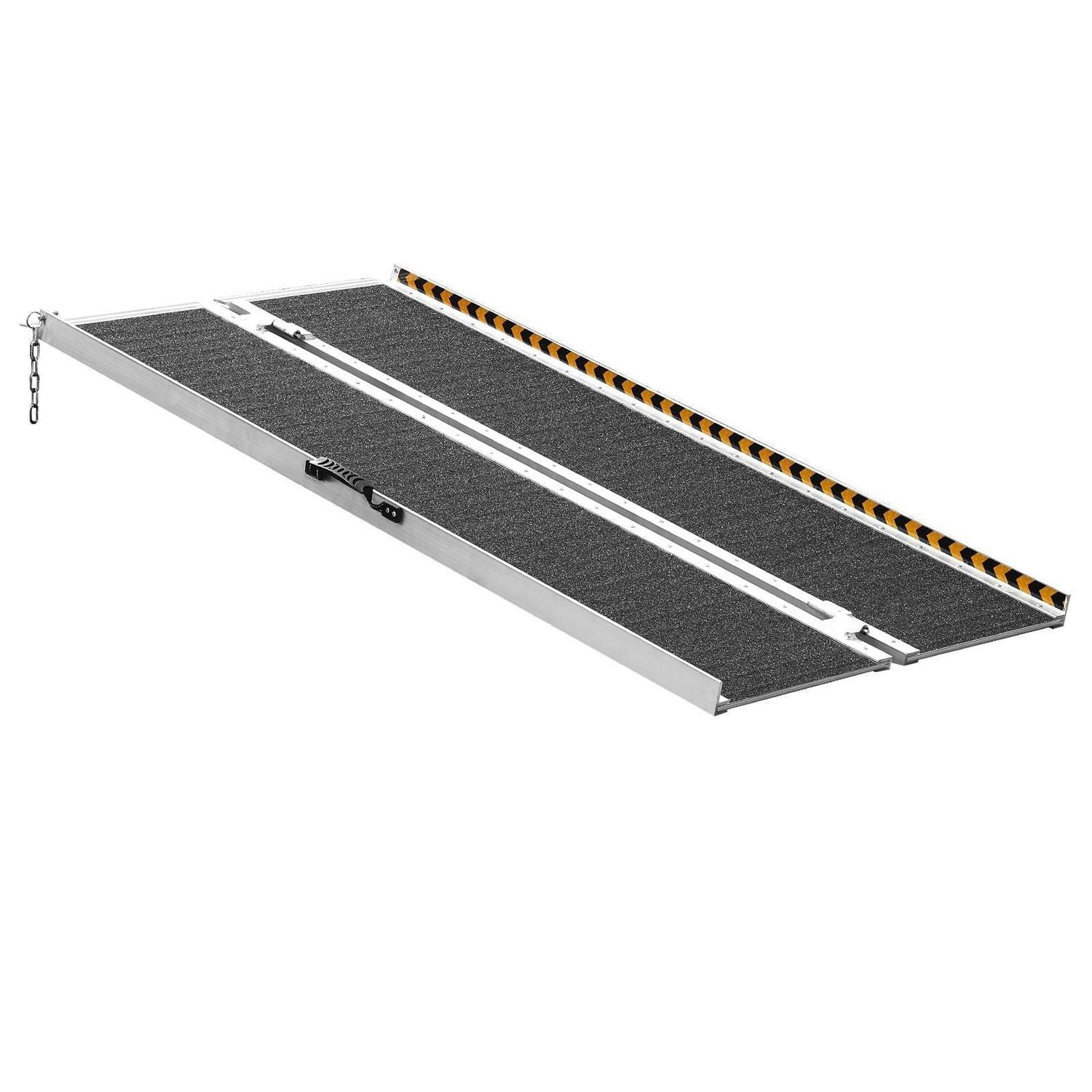 Portable Wheelchair Ramp, 5 ft 800 lbs Capacity, Non-Slip Aluminum Folding Threshold Ramp, Foldable Mobility Scooter Ramp Wheel Chair Ramp, Handicap Ramp for Home Steps, Stairs, Doorways, Curbs