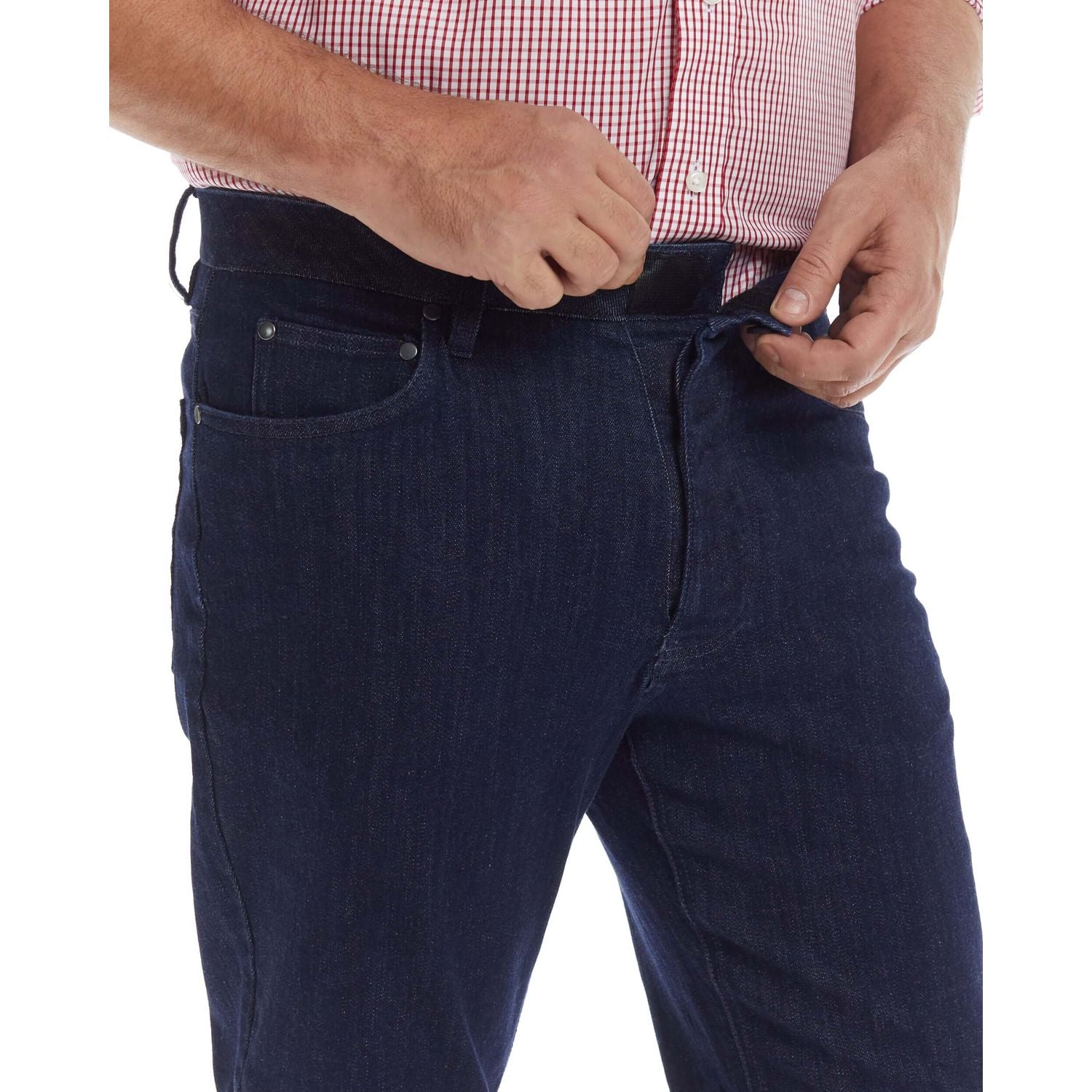 caregiver friendly adaptive jeans magnetic fly design