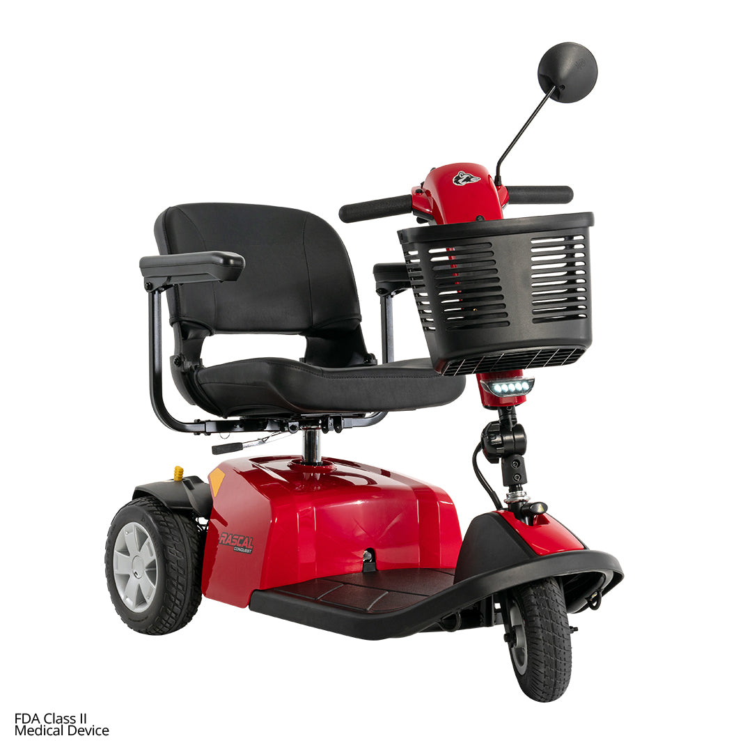 heavy duty 3 wheel mobility scooter with 350 lb capacity