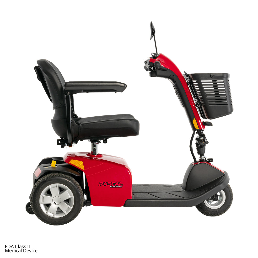 Rascal Conquest 3-Wheel Mobility Scooter for Adults | 15 Mile Range