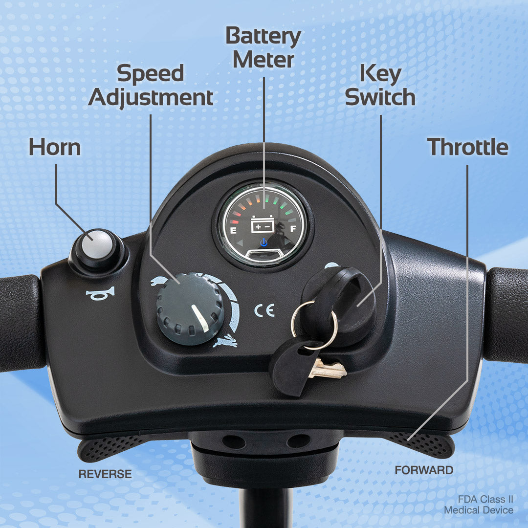 Rascal Venture 4-Wheel Mobility Scooter | Lightweight Travel & Stable Ride