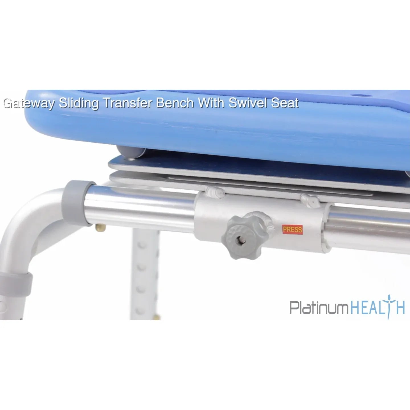 Gateway Premium Sliding Bath Transfer Bench with Swivel Seat PADDED