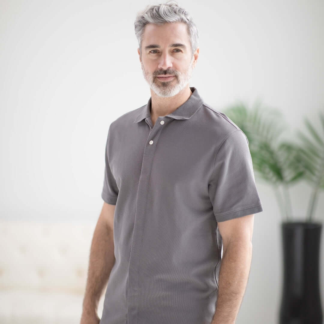 MagnaReady adaptive magnetic polo shirt easy dressing clothing for seniors